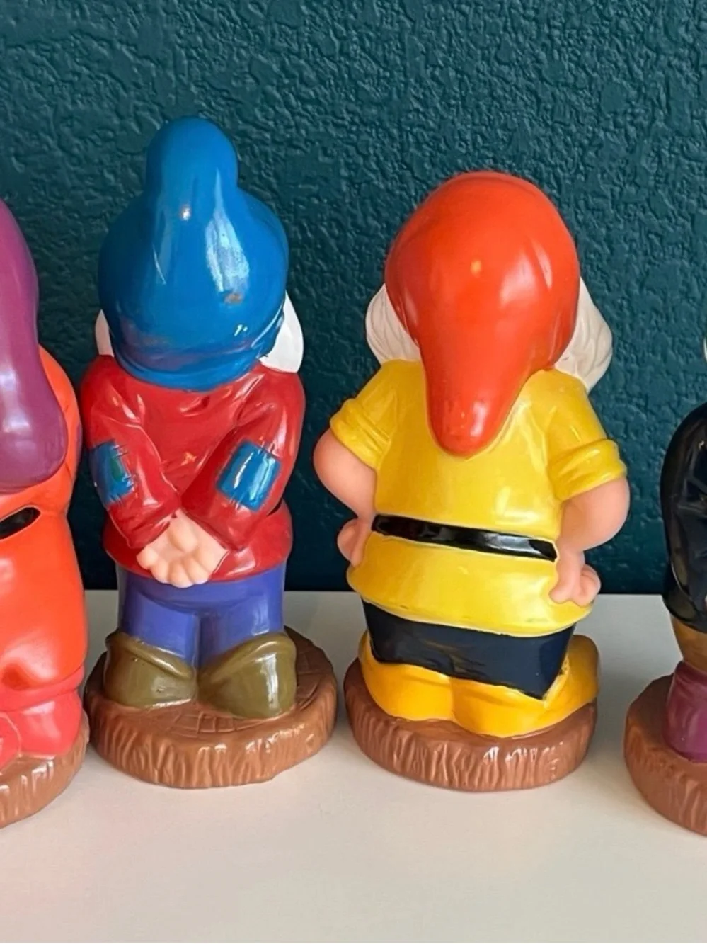 5.5” Snow White and the Seven Dwarfs Vintage 80’s Dwarf Disney Rubber Dolls
